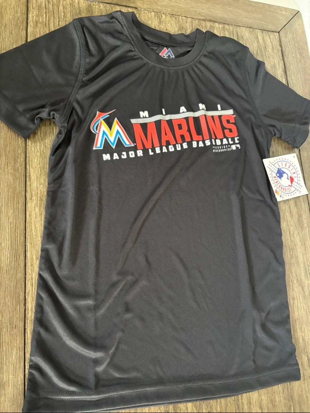 NWT [Majestic] Miami Marlins MLB Short-Sleeve Performance Shirt Youth S (8)